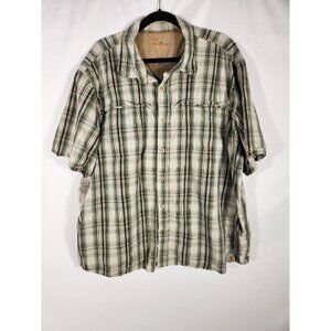 Carhartt Mens Fishing Shirt Vented Plaid Relaxed Fit Casual Outdoor 3XL